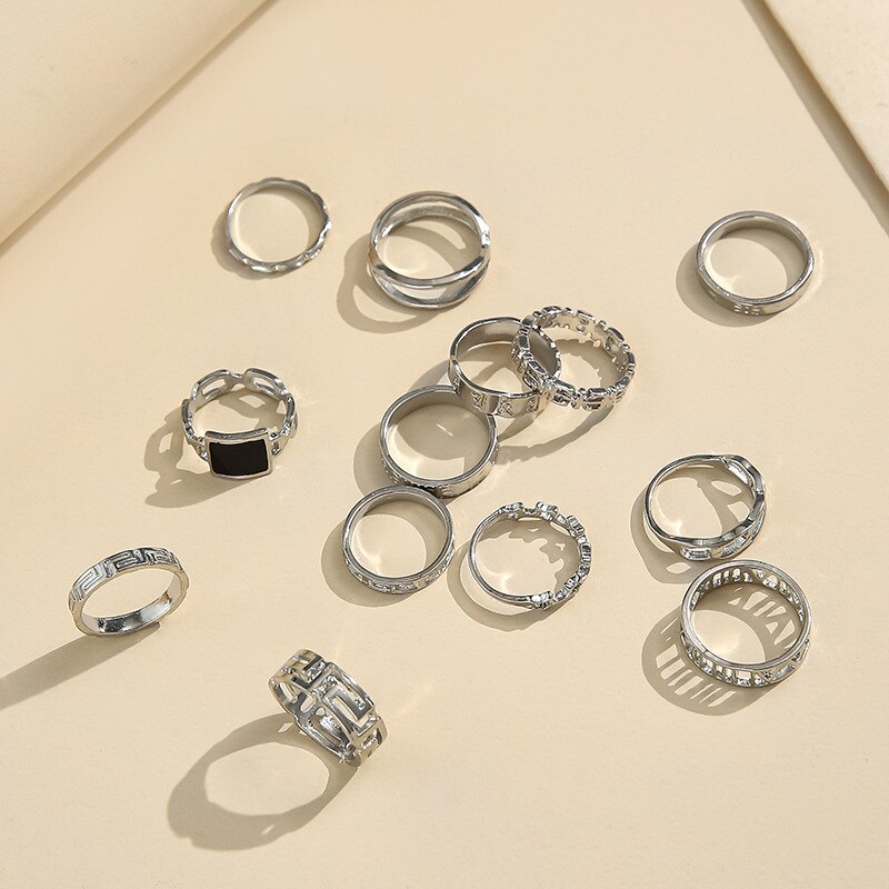 13 Stks/set Golden Bohemian Stijl Set Ring Vrouwen Mode Banket Anniversary Ring Mujer Anillos