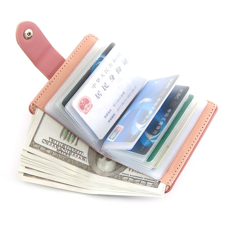 2022 Women Card Wallet Leather Mini Cute Credit Card Holder Coin Purse Multi-function Card Case For Girls