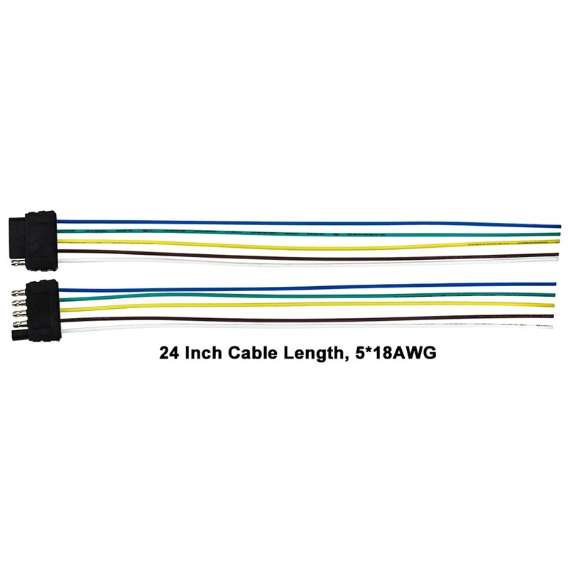 Tirol 5 Pin Male Plug Platte Trailer Kabelboom Uitbreiding Connector Adapter Plug &amp; Sockets