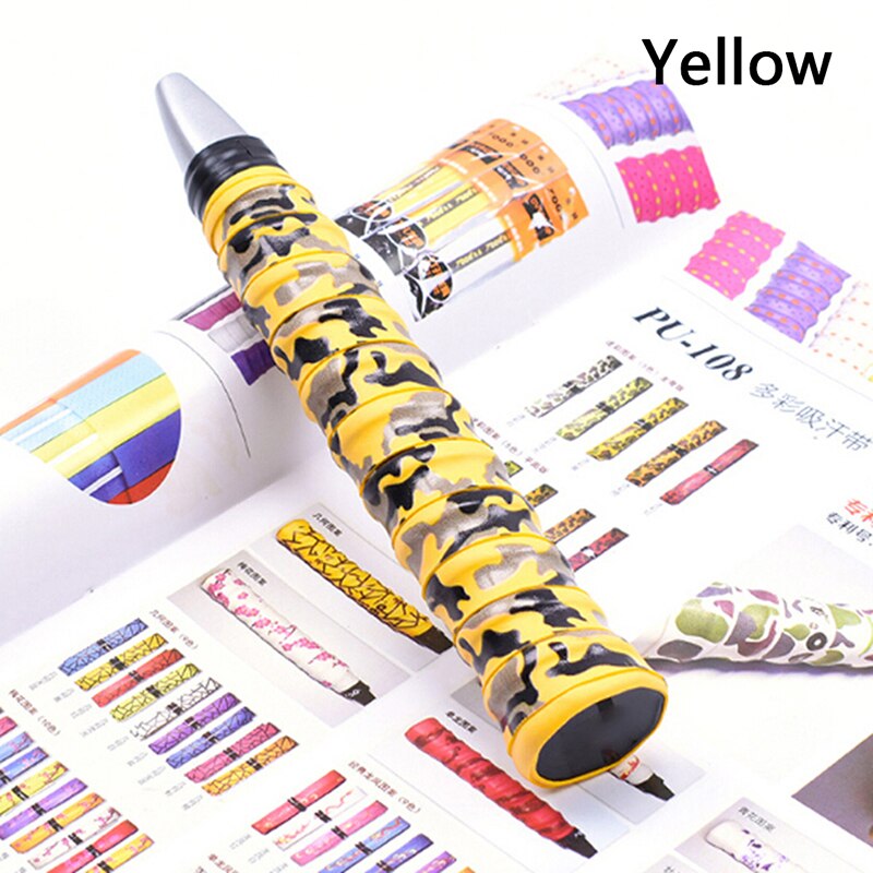 Breathable Anti-slip Badminton Racket Overgrips Tape Sport Over Tennis Grip Sweat Band Grips Sweatband: yellow