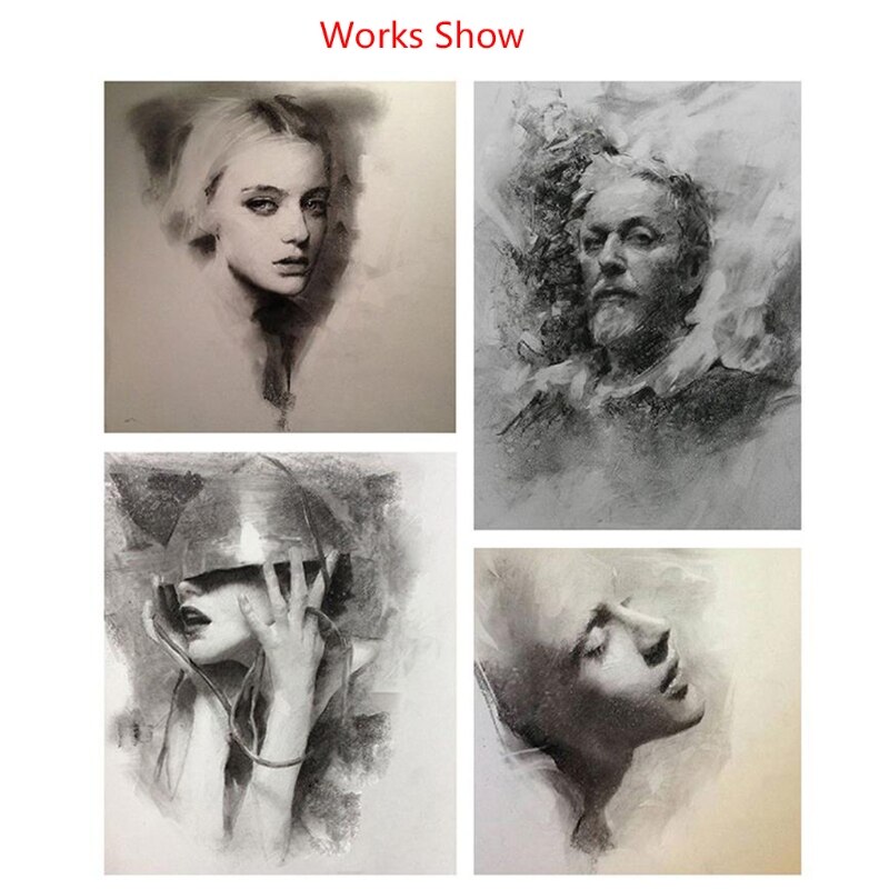 12 Pcs/Set Sketching Charcoal Drawing Pencil Set Wood Art Supplies Sketch Charcoal Pencils Art Painting X3UE