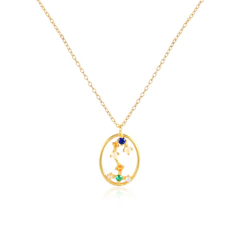 ROXI 12 costellazioni pendenti collane per donna argento Sterling 925 pendenti con collane in oro gioielli da donna a catena lunga girocollo: scorpio