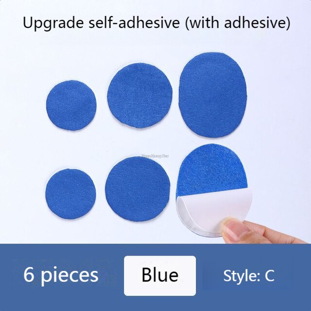 Autocollant de réparation de chaussures, tampons collants, semelles intérieures, protecteur de talon, trou de réparation doublé, Anti-usure, outil de soins des pieds: C-blue