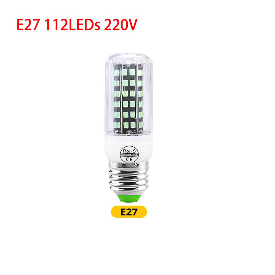 E14 led uv-desinfektionslampe  e27 led bakteriedræbende lys uv-lampe sterilisator 110v 220v 48 60 80 112 leds ultraviolet pære: E27 112 lysdioder 220v