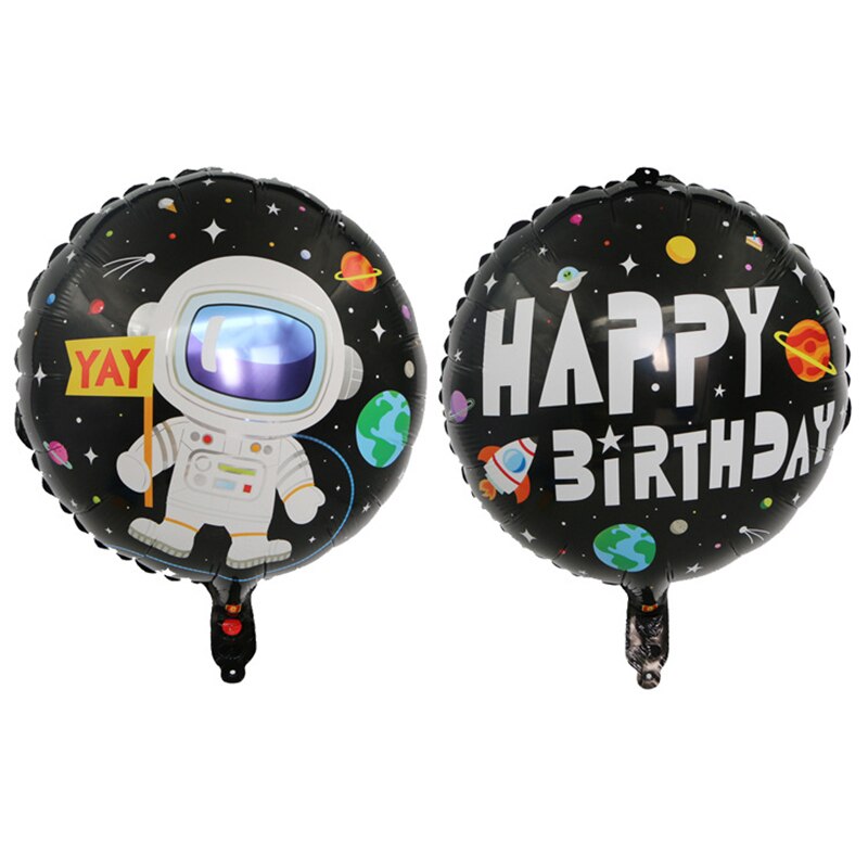 Baby verjaardag astronaut thema feestdecoratie cartoon astronaut raket ruimteschip aluminiumfolie ballon
