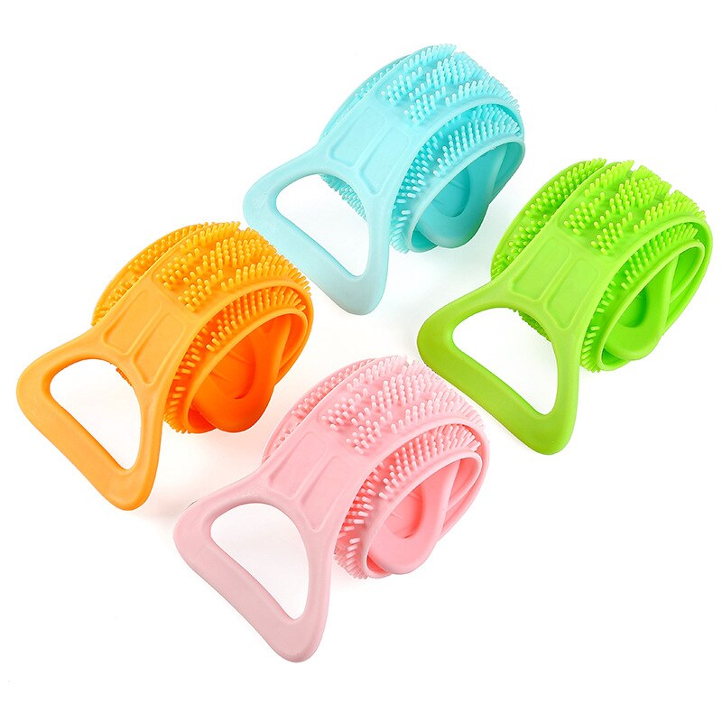 Silikon Zurück Wäscher Weiche Luffa Schlecht Handtuch Schlecht Gürtel Körper Peeling Massage Für Dusche Körper Reinigung Schlecht Dusche Gurt