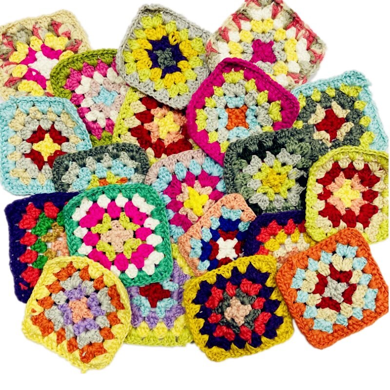 Knitted Dishcloth Dish Washable Scourer Kitchen Cleaning Scruabby Cotton Yarn Crochet Scrubbies Reusable Washcloth Pot Scrubber