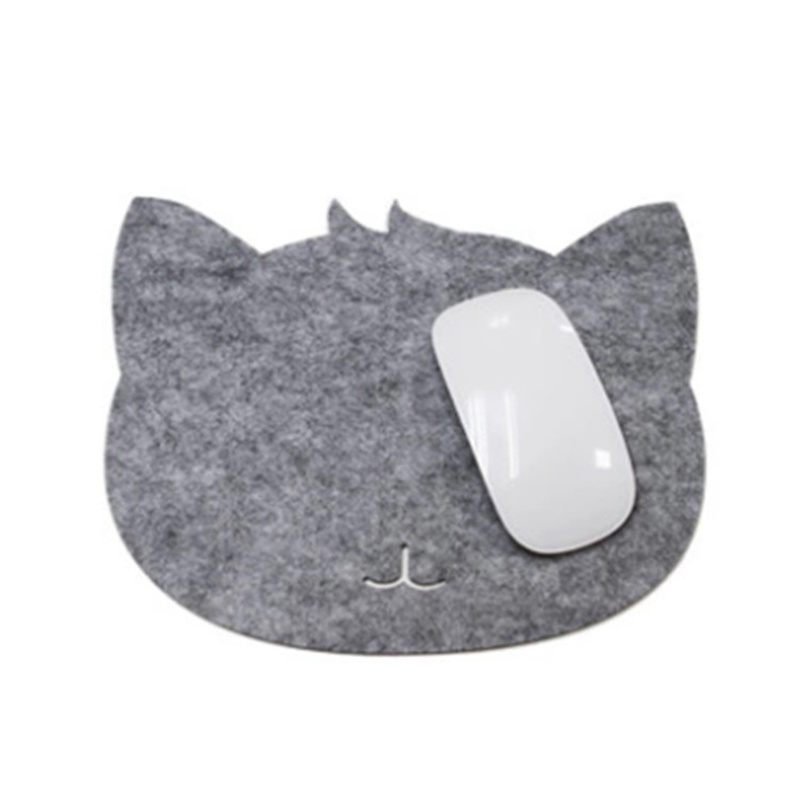 Craft Felt Plate Computer Supplies Decor Mouse Pad Cat Shape Table Felt Wool Mat Gaming Mousepad Laptop Peripherals Accessory