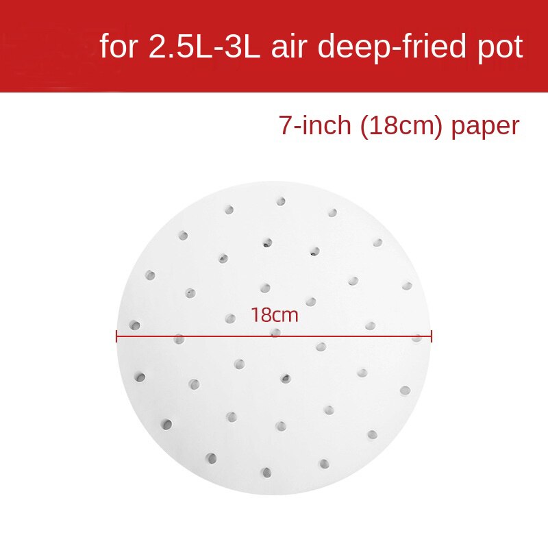 Papier parchemin pour friteuse à Air, 100 pièces/paquet, accessoires de cuisson carrés, four rond, Absorption d'huile, papier pour friteuse à Air de cuisine