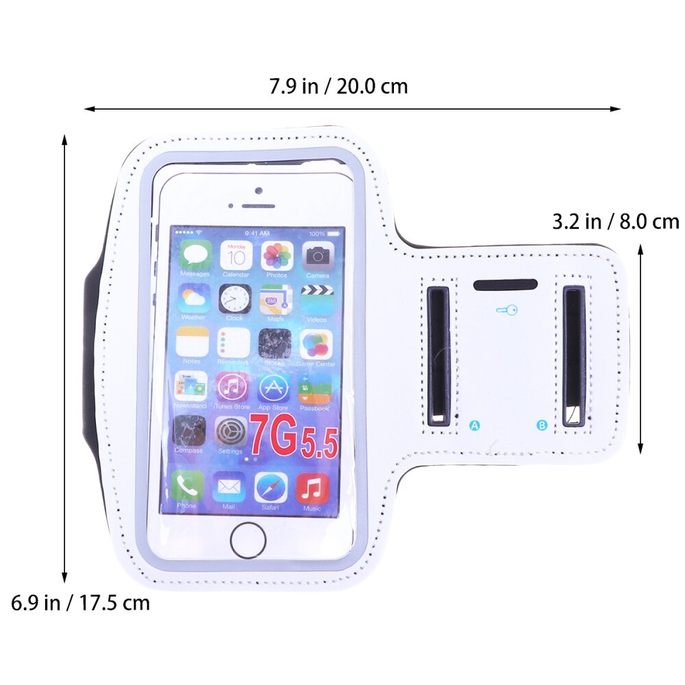 1 Pc Arm Band Case Universal Water Resistant 5.5 Inch Sports Armband for Running Hiking
