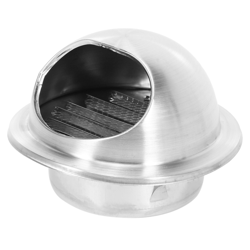 2X Stainless Steel Ventilation Wall Air Vent Exhaust Extractor Ducting 100mm