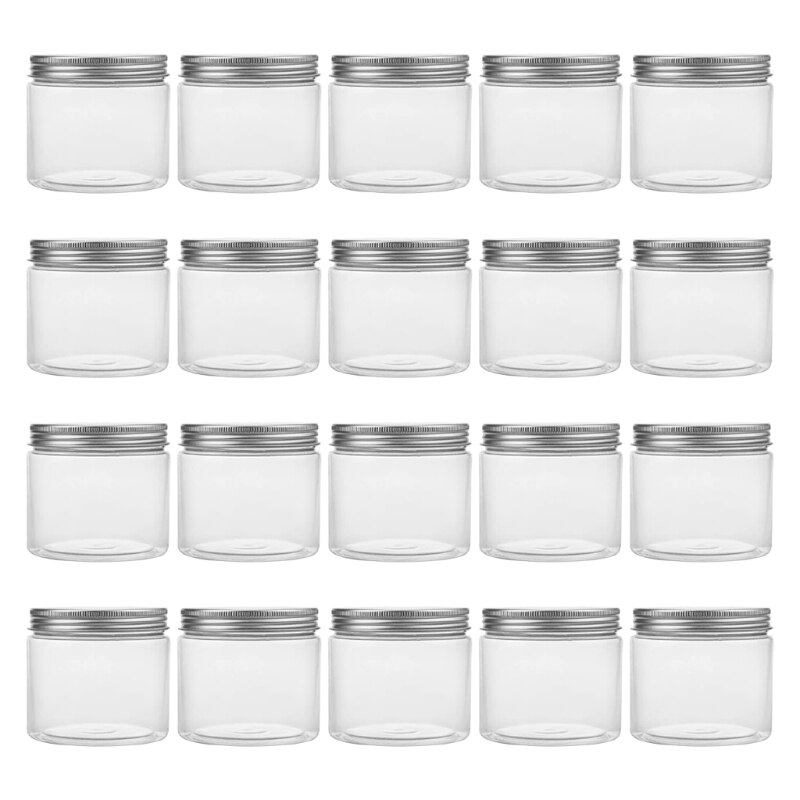 Plastic Travel Bottles Set with Leak Proof Lid Portable Squeezable Refillable Divide Storage Bottles Toiletries Containers Jar: 100ml