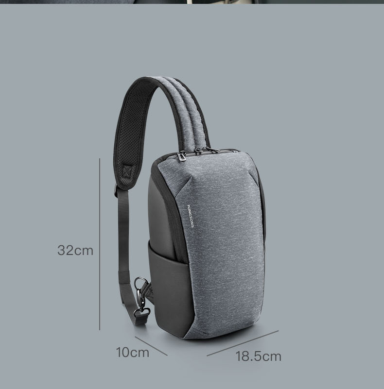 Kingsons multifunktion lille rygsæk crossbody taske vandtæt herre brysttaske 11 tommer laptop ipad skuldertaske herre brysttaske