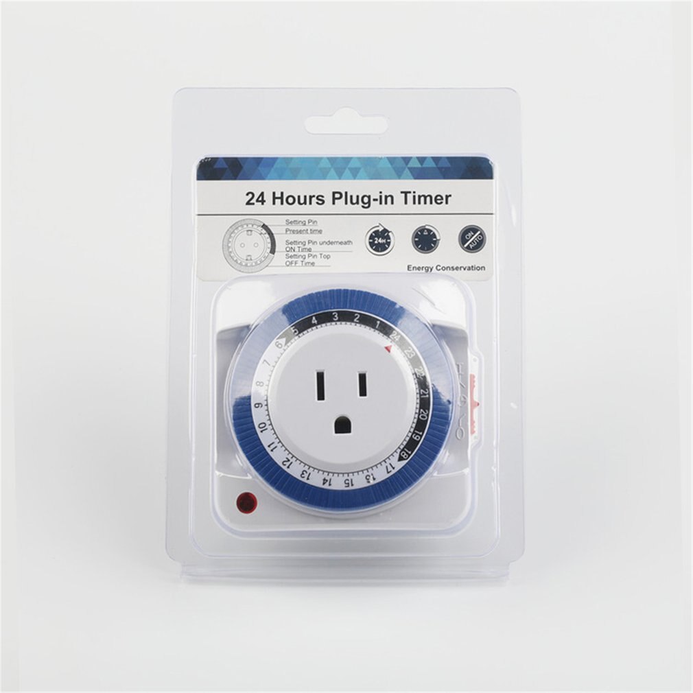24 Hours Mechanical Programmable Plug in Timer Switch Smart Countdown Indoor Auto Power off Switch Socket