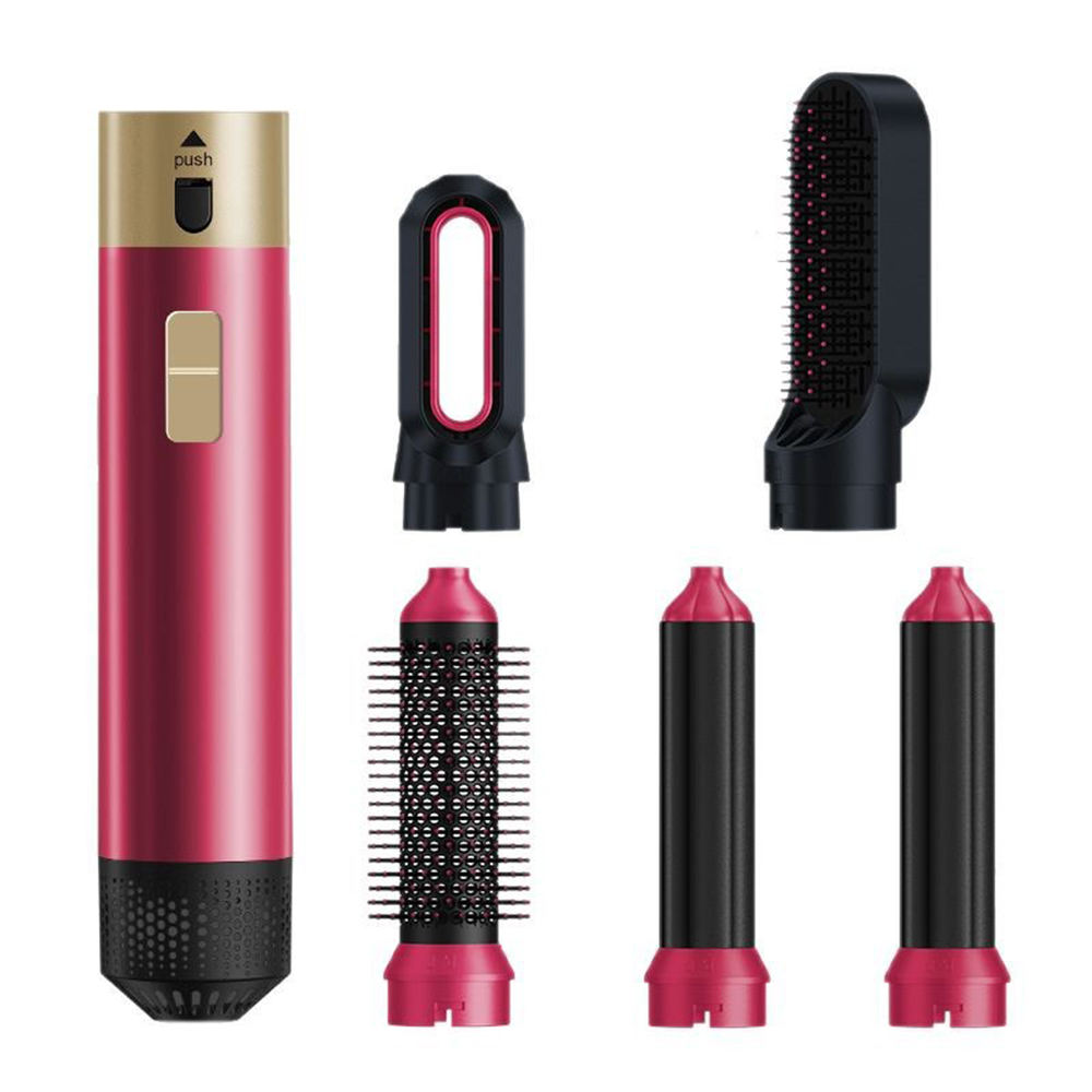 Hoge snelheid 5-in-1 föhn Air Styler Heteluchtborstel Krultang Haarstyler Gereedschap voor Dyson Airwrap met Auto-Wrap Krulspelden: Licht Geel / VS