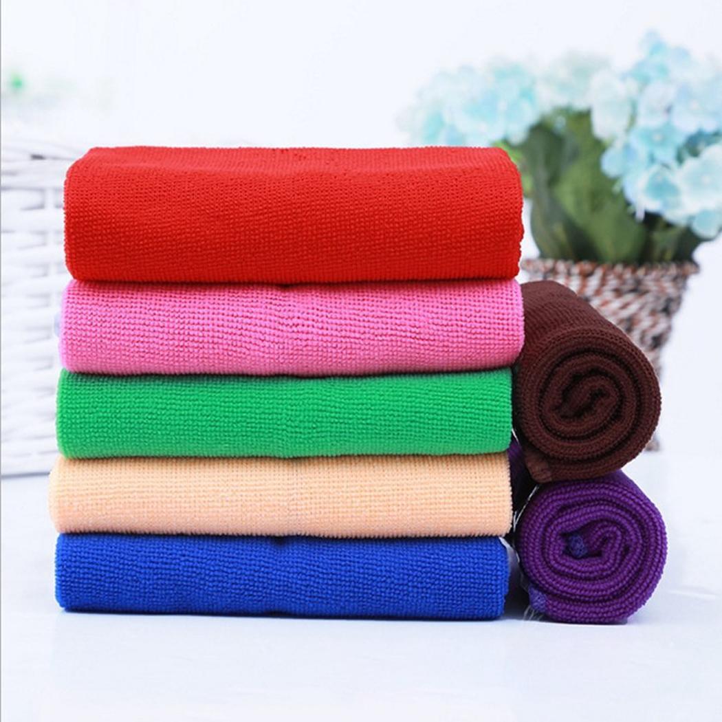 5Pcs Small Towel Soft Microfiber Towel great absorbent bathroom kitchen Cleaning face skin body washing use 25*25cm dishcloth
