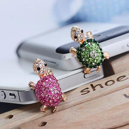 Style Cute Turtle Shape Mobile Phone Ear Cap Dust Plug For Iphone For Samsung 3.5mm Earphone Dust Plug