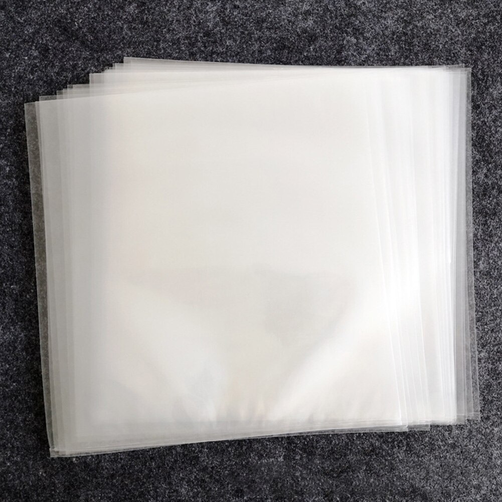 50 stück knitterfreie, nicht versiegelte schutzhüllen für schallplatten, außenhüllen, runde abdeckungen, flache taschen, antistatische, verdickte behälter
