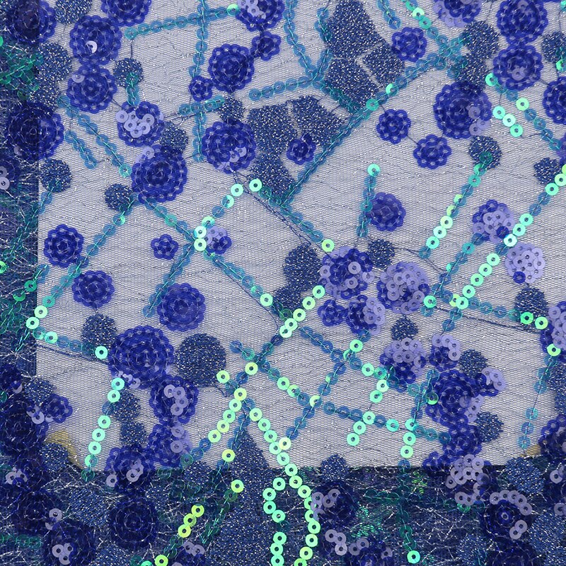 Organza Lace Fabric Fabric French Net Embroidery Sequins Tulle Fabric Lace for Wedding Dresses KS2840B-3