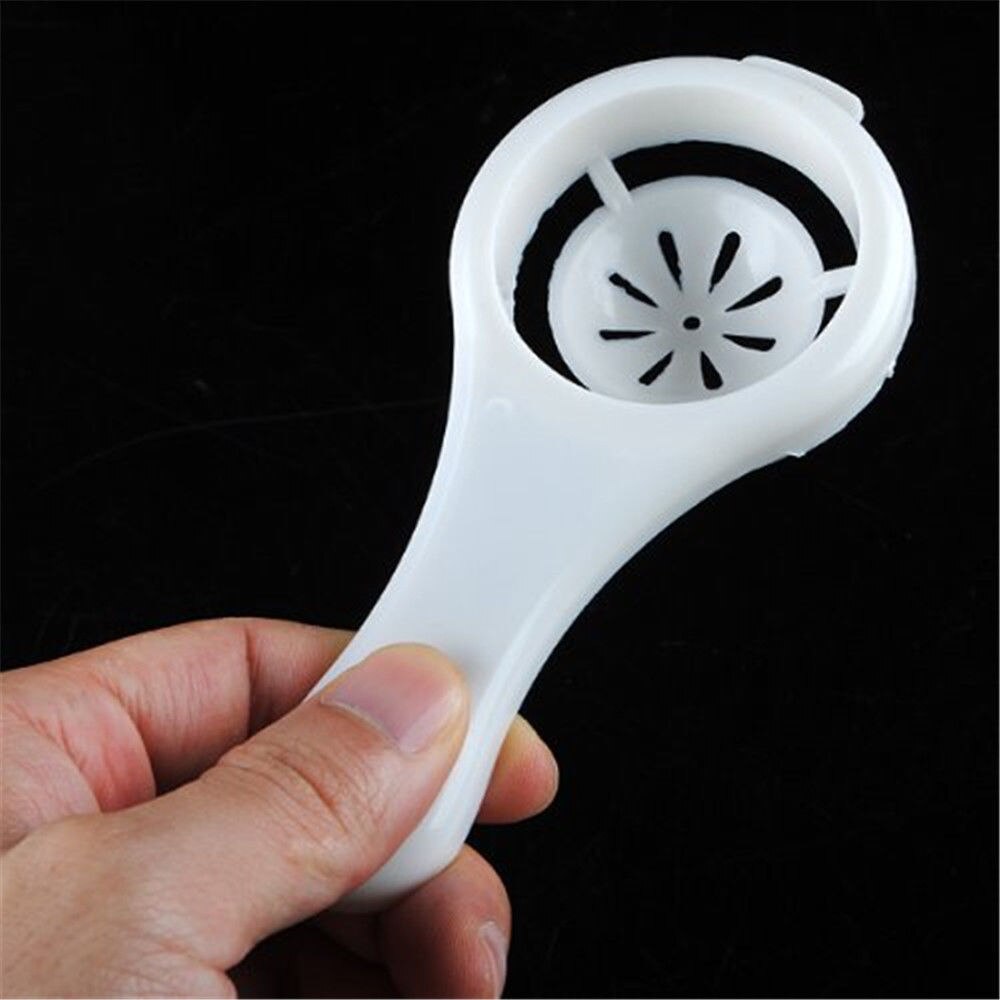 Household Plastic White Egg Yolk Seperator Separator Kitchen Cooking Gadget Sieve Tool White Egg Separator: Default Title