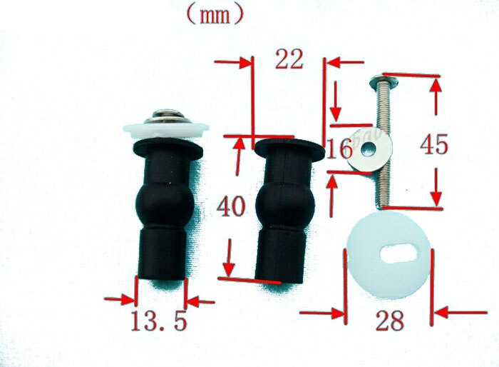 Universal WC-Sitz Schrauben Set – Goldfarben, Rostfrei & Mit Kunststoffmuttern (2 Stück)