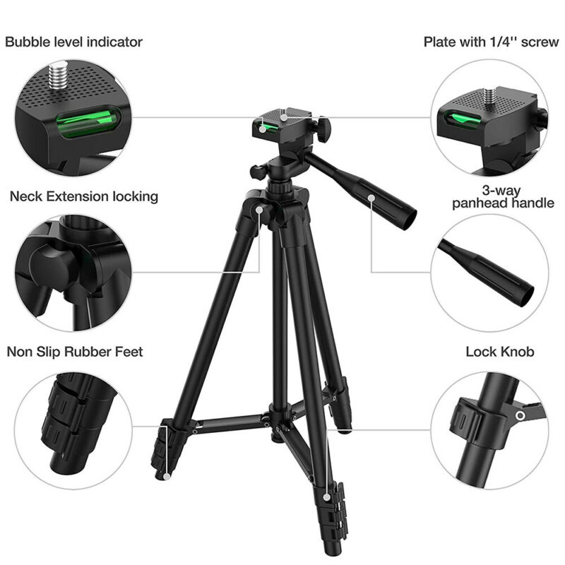 Supporto per treppiede per fotocamera professionale con supporto per telefono telecomando bluetooth per Smartphone