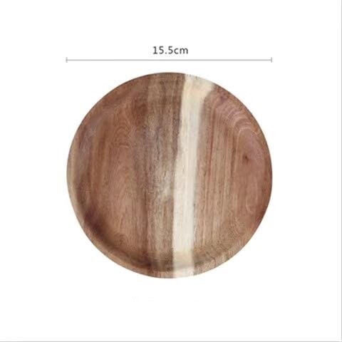 Dessert tray acacia wood irregular plate wood plate plate wood bread plate serving dishes sets: Grey