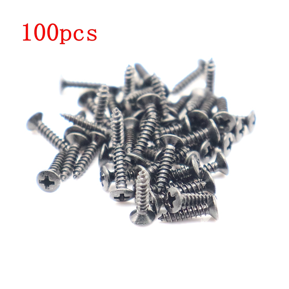 30/50/100 stk. elektrisk guitar bas slagplader bagplader jackplade monteringsskruer til st tl sg lp guitar 2.5 × 12mm: Violet/紫罗兰