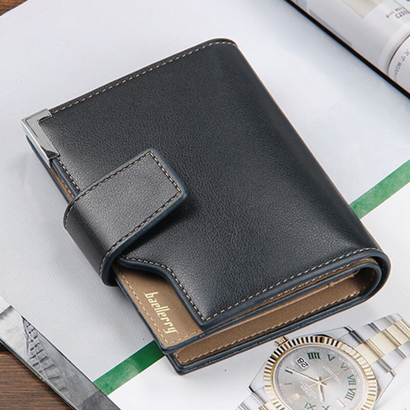 Retro Slim Small Leather Cards Wallets Short Bifold Wallet for Men Purses Male Purse Men's Wallet Business ID Card Holders