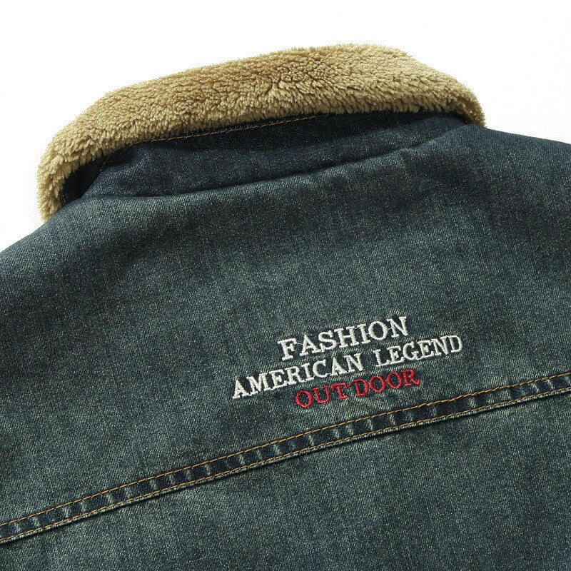 männer Denim Jacken Winter Warme pelz Jeans Jacke 5XL Starke Cowboy Mäntel outwear neue kleidung