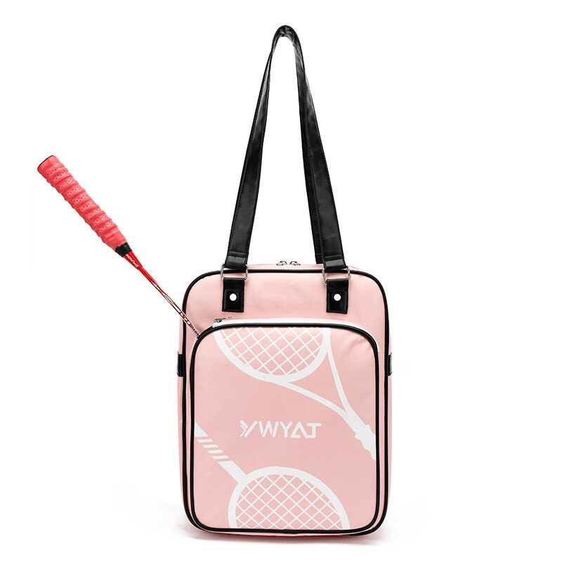 Badminton Bag Female Backpack Single Shoulder 2-3 Pack Crossbody Portable Badminton Bag Large Capacity: Pink
