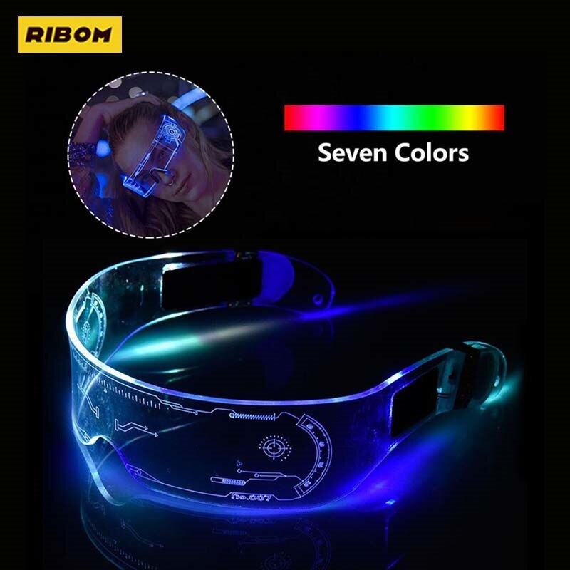 LED Party LED Brille leuchtend Brille EL blinkt Neon- Bar hell hoch Brille Rave Kostüm Party Dekor DJ Sonnenbrille Party Dekor