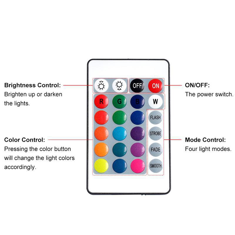 13 LED Submersible Lights Remote Control RGB Color Changing Underwater Light IP68 Waterproof Underwater Lights for Ponds Pool