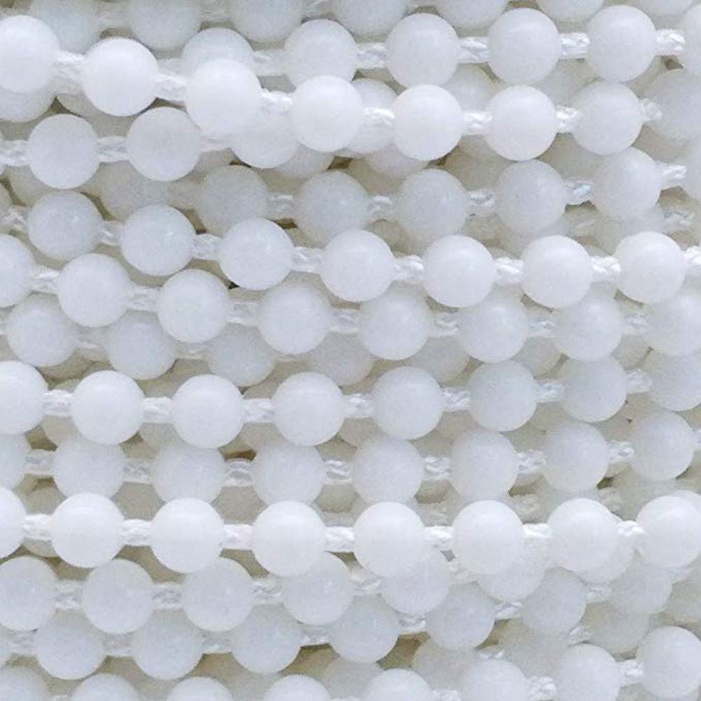 10M Roller and Roman Shade Blind Beaded Chain Cord White Plastic Roller Blind Chain Repair，Roller Curtain Bead Rope,Blind Beaded
