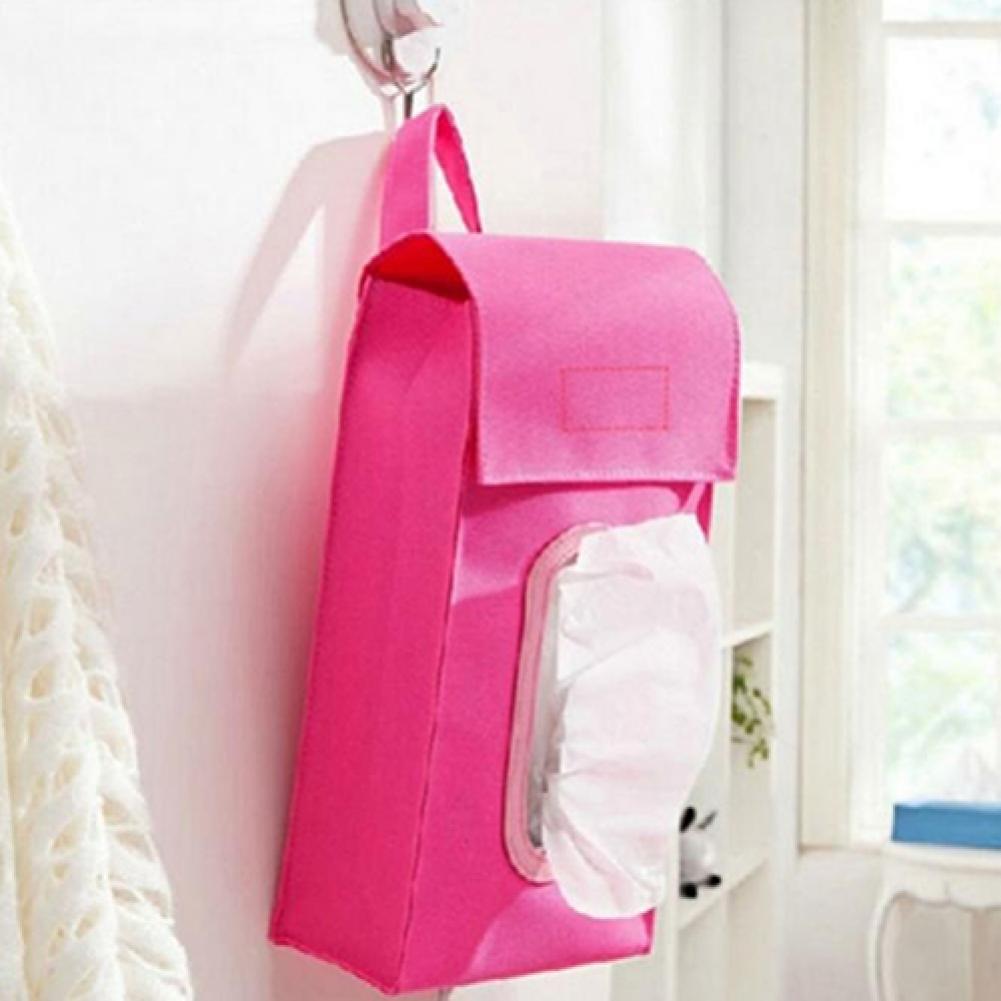 Hanging Cuboid Solid Tissue Box Dispenser Car Home Room Facial Napkin Box Cover