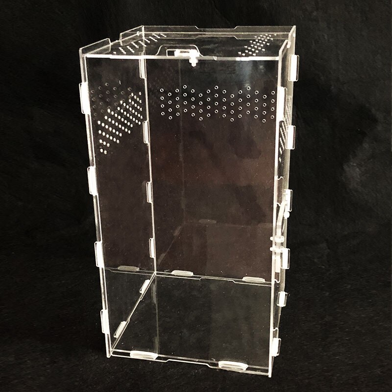 Reptile Tank Insect Spiders Tortoise Lizard Acrylic Transparent Breeding Box Vivarium Lid Reptile Pet Product Terrarium S/L Size
