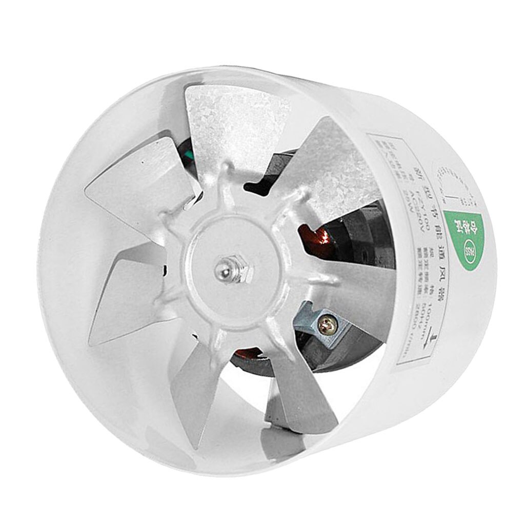 4 inch Inline Duct Booster Fan - Great for Grow Tent Exhaust and Intake - Silver