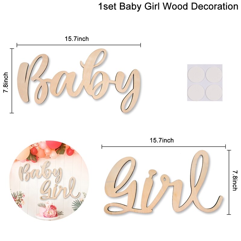 Wallsticker oh baby it& #39 ;sa dreng pige baby shower dekoration 1st fødselsdagsfest indretning børn babyshower køn afslører dekoration: Træ baby pige