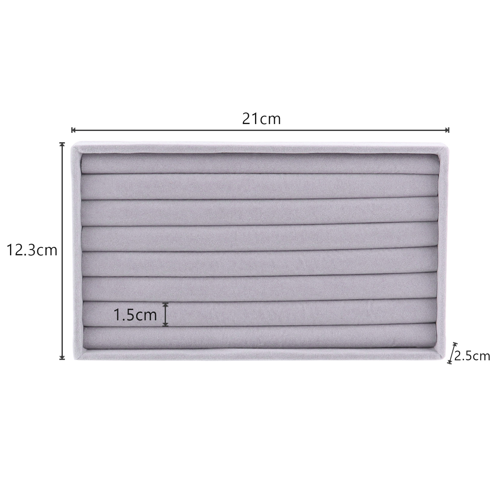 Velvet Jewelry Box Display Tray Drawer Storage Jewellery Holder For Ring Earrings Necklace Bracelet Soft Velvet Organizer Case: GRAY