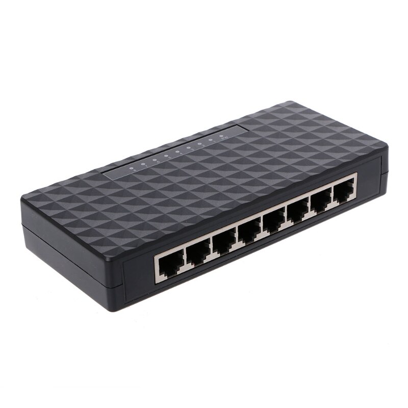 8-Port 10/100Mbps Ethernet Network Switch HUB Desktop Mini Fast LAN Switcher Adapter: 1000Mbps
