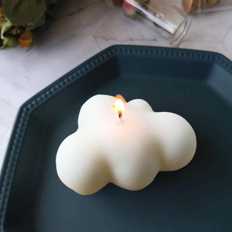 3D Smaakloos Cloud Home Decoratie Kaars Verjaardag Handgemaakte Wax Kaarsen Voor Cake Decor Bougie Anniversaire Velas Decorativas