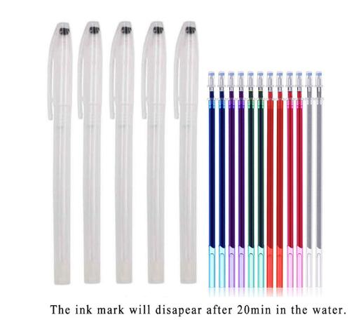 1Set Fabric Markers Pencil Fade Out for Drawing Lines Disappearing Marker Pens PP Multi Purpose DIY Craft Sewing Accessories: 12pcmix water vanish