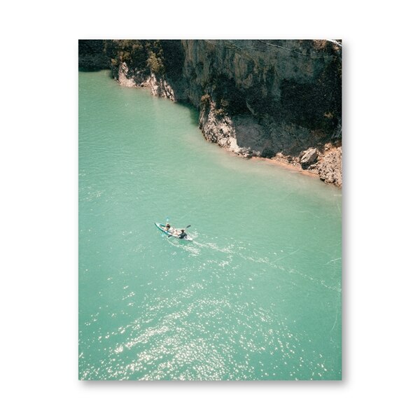 Natural Scenery Mountain Photography Posters and Prints Lake View Teal Gallery Wall Art Painting Pictures Home Room Decor: Silver / 42x30cm No Frame