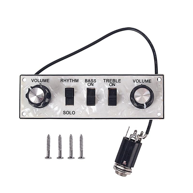 cablata caricato Piastra di Controllo imbracatura Manopole Circuito per basso chitarra Accessori B2QF