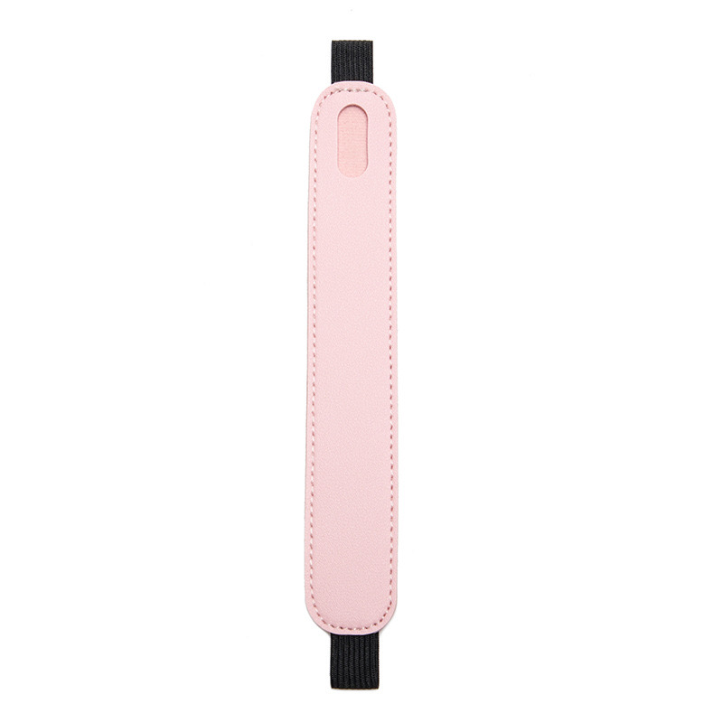 Notepad pen case with elastic band, flat pen case, pen plug, capacitor, touch screen pen storage, anti loss cover: Pink