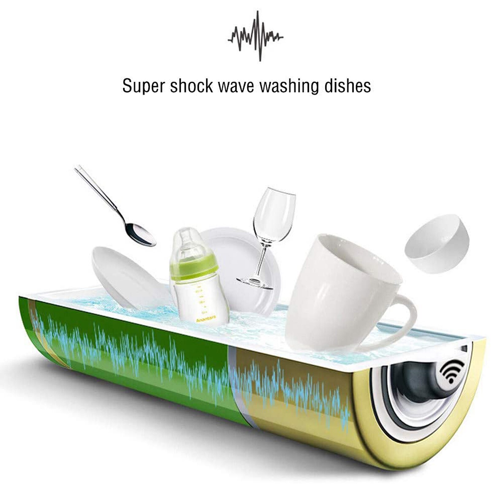 Mini Vaatwassers Multifunctionele Draagbare Lui Vaatwasser Kleine Kunstmatige Wave Draagbare Vaatwasser