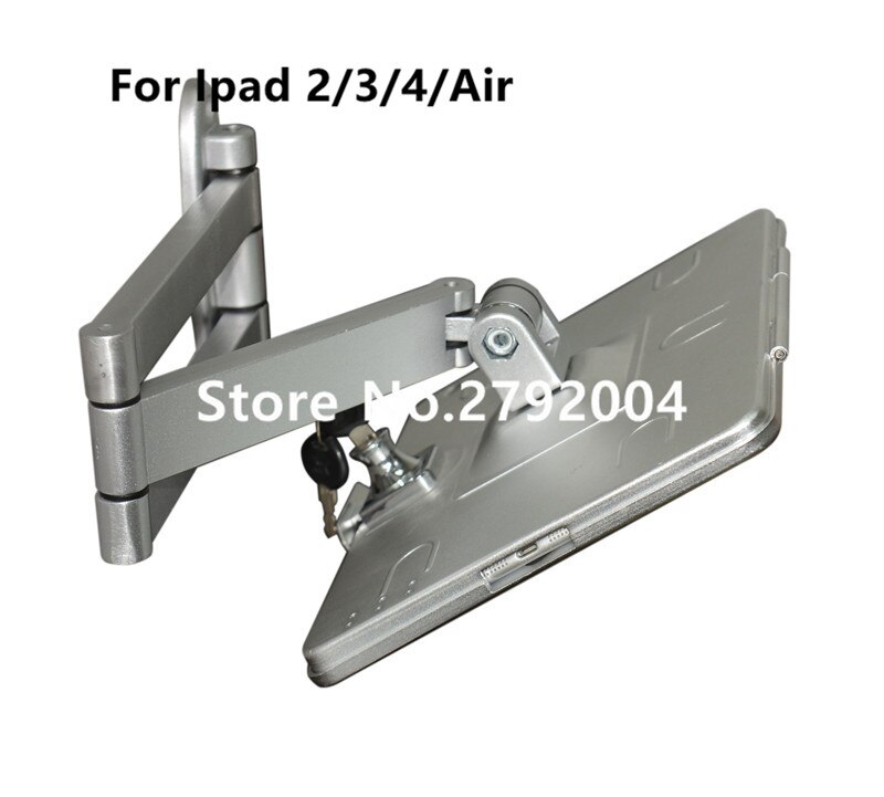 Portable elastic flexible Ipad wall mount flat pad security display lock tablet secure case antitheft support for Ipad 2/3/4/air