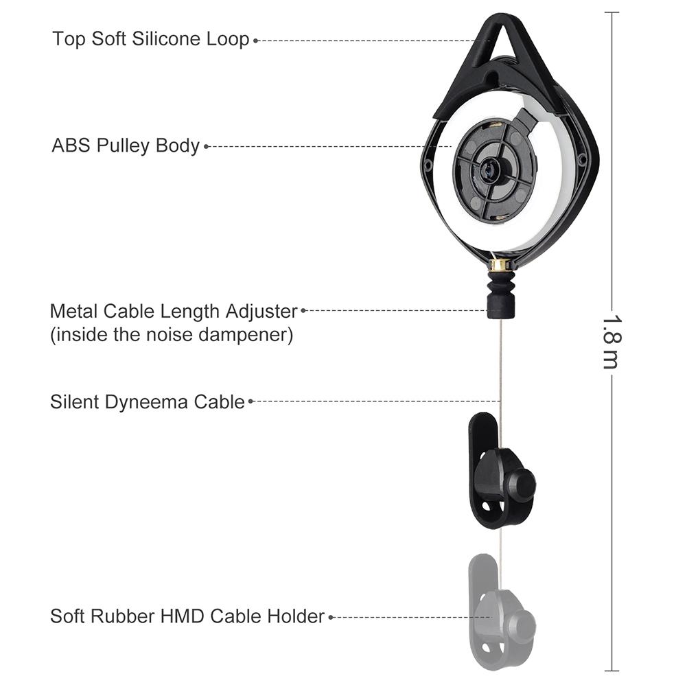 Design Silenzioso VR Cavo Sistema di Pulegge Per HTC Vive/Vive Pro/Rift/Sony PS/Finestre VR/Valvola di Indice di VR di Gestione Dei Cavi