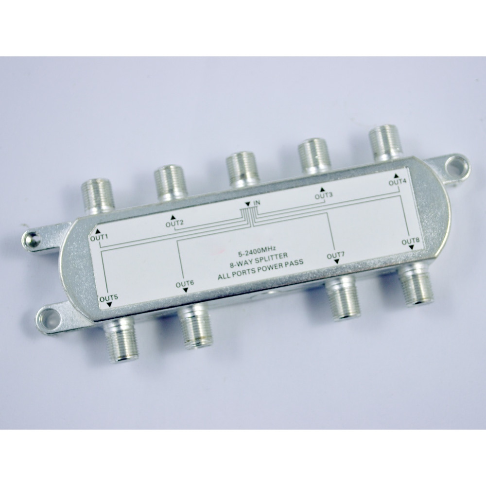 2x 8- Way TV Antenna RF Coax Coaxial Cable Splitter for CATV Signal