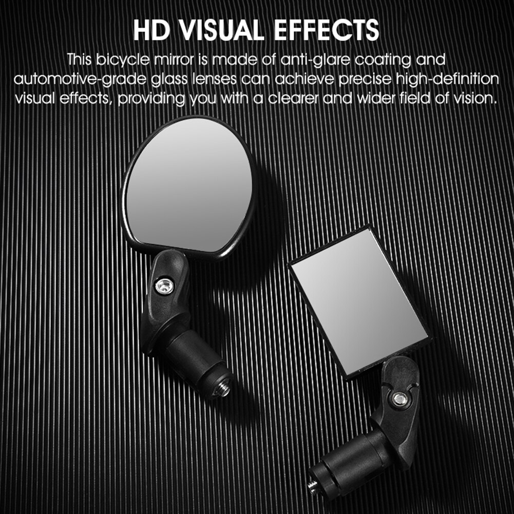 WEST BIKING Bicycle Bar End Mirror with LED Light MTB Mountain Bike Rearview Rear View Mirror Cycling Accessories